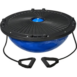 BOSU044-15 Полусфера BOSU гимнастическая, 58см., (синий) в комплекте с эспандером и насосом (B31656)